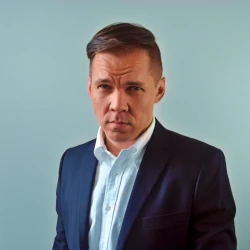 Portrait of journalist Jari Kuikanmäki